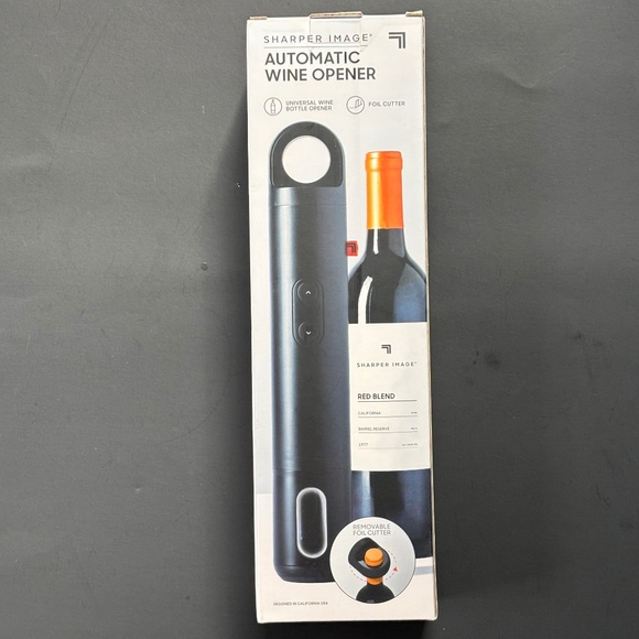 Sharper Image Automatic Universal Wine Bottle Opener w/ Foil Cutter NEW - Picture 2 of 6